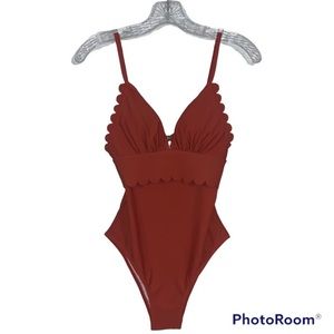 Cupshe women’s size M burnt orange one piece